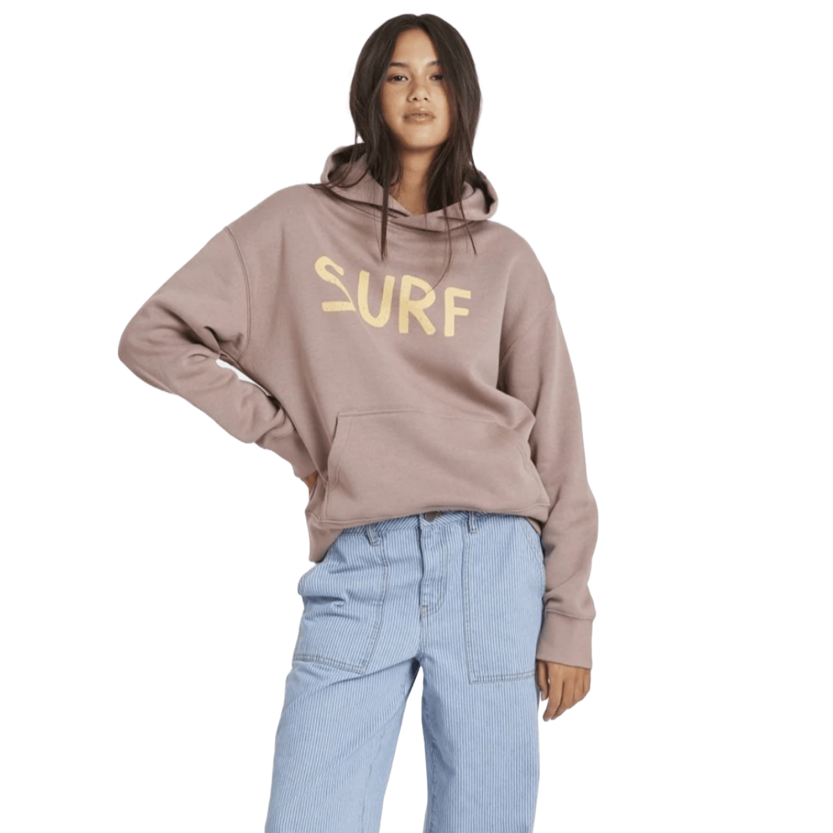 Sisstr Surf Long Sleeve Fleece Hoodie in Sweet Clay - BoardCo