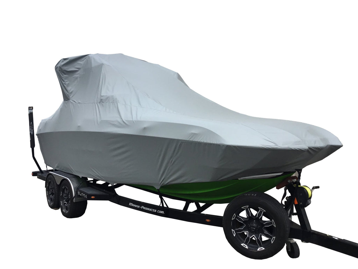 Supra SA With Roswell Pro Edge Tower and Factory bimini Double Up Storage Cover - BoardCo