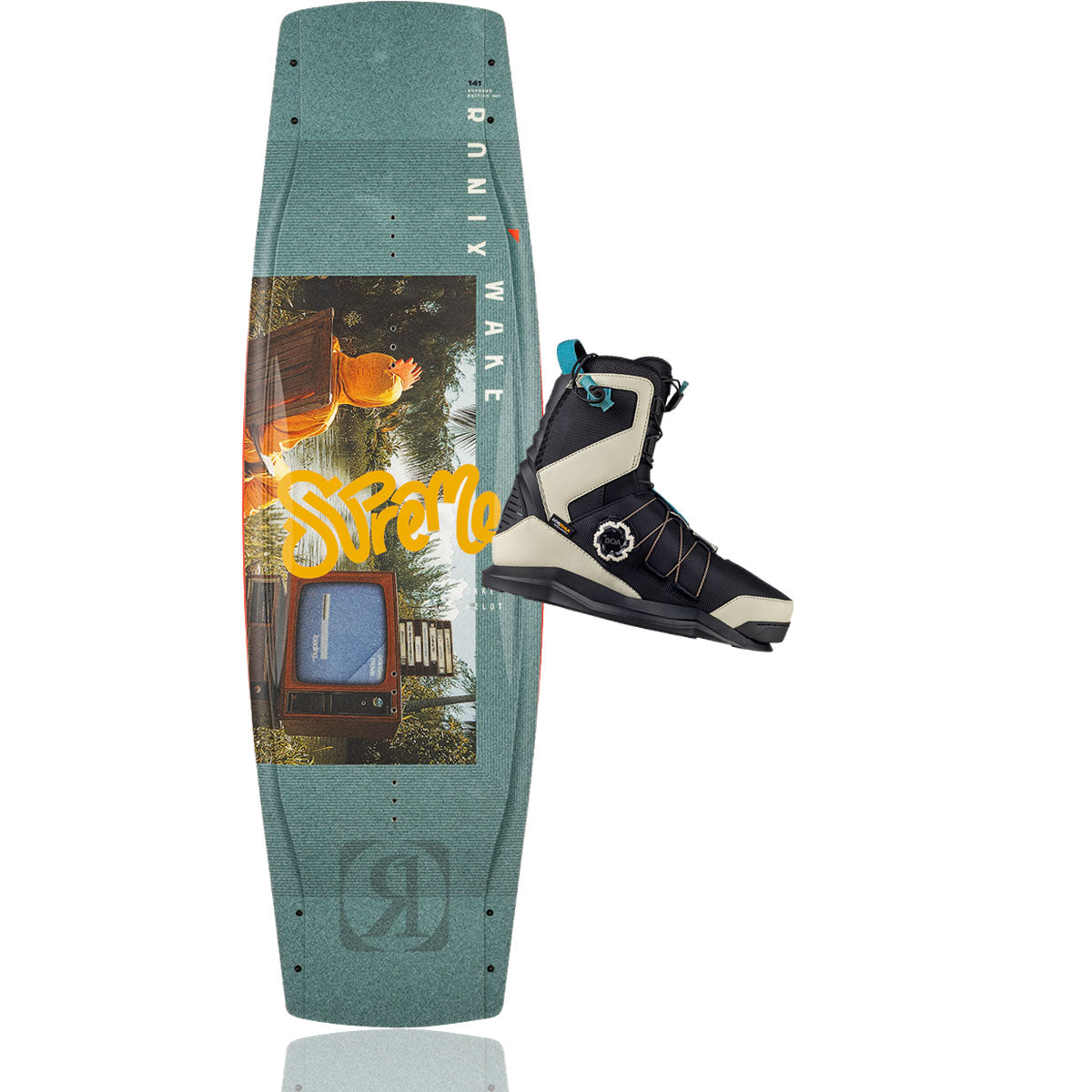 Ronix Supreme Wakeboard Package - Supreme BOA Boots & Hybrid 