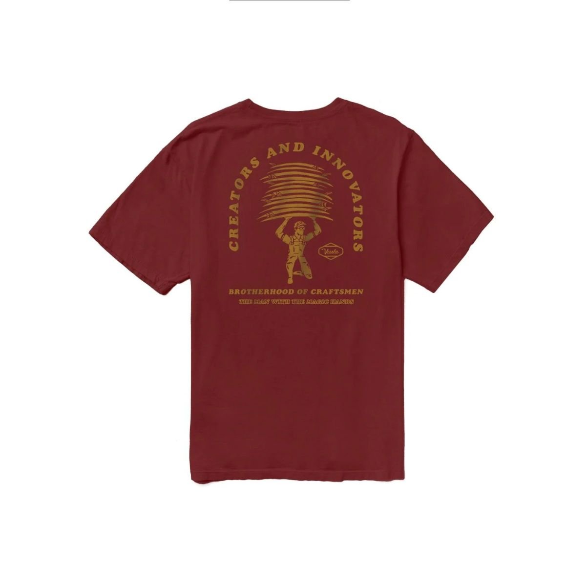 Vissla Magic Hands Premium Pocket Tee in Fired Brick - BoardCo