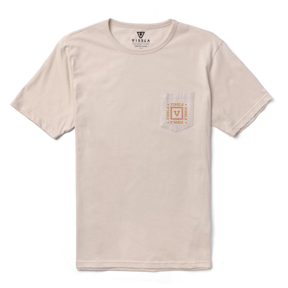 Vissla Soren Sernade Organic Pocket Tee in Bone - BoardCo