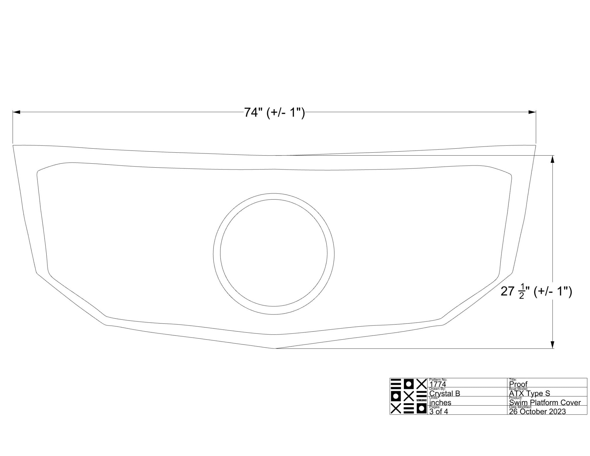 ATX Angled Swim Platform Cover