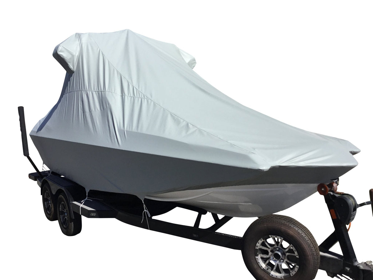 Axis A20 with Grey Skull Tower and Factory Bimini Double Up Storage Cover - BoardCo