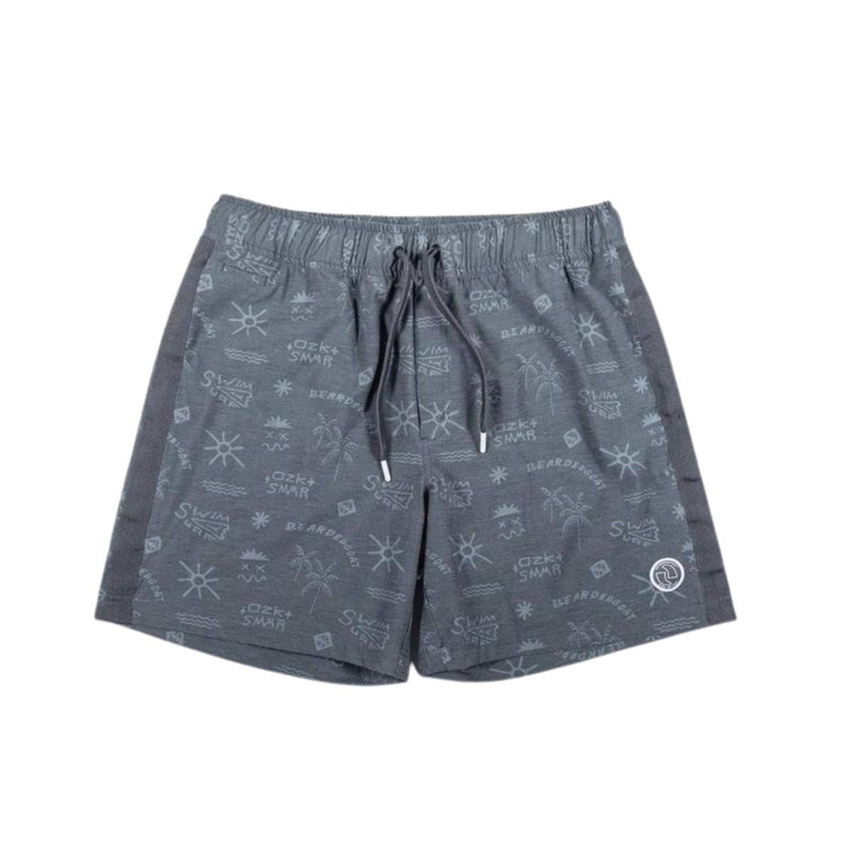 Bearded Goat Inland Swim Trunks in Lakeside Print - BoardCo