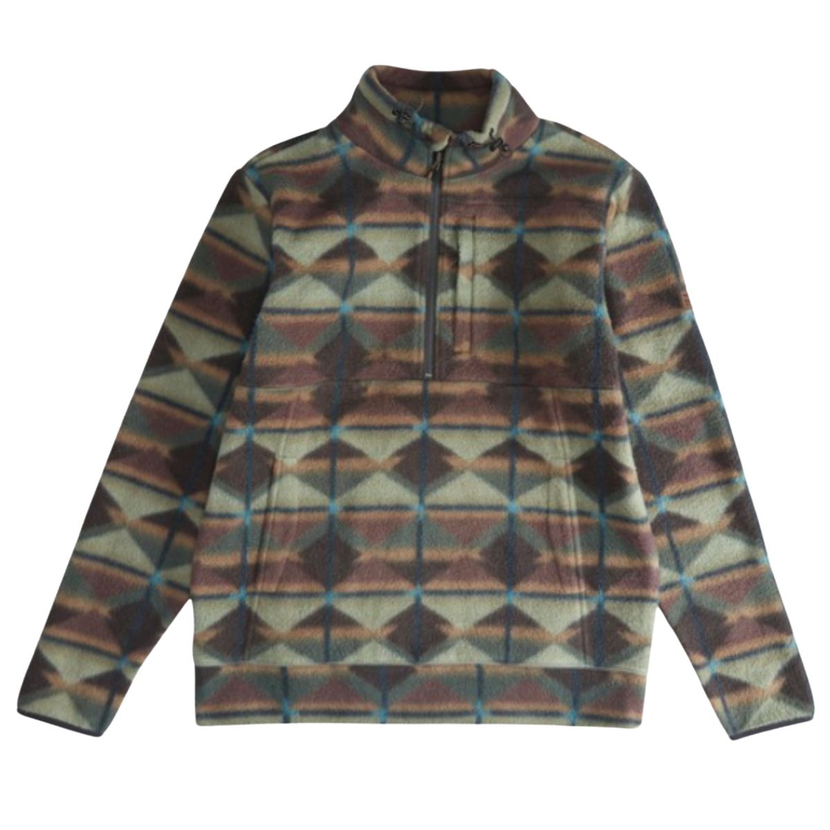 Billabong Boundary Mock Half Zip Pullover in Emerald - BoardCo