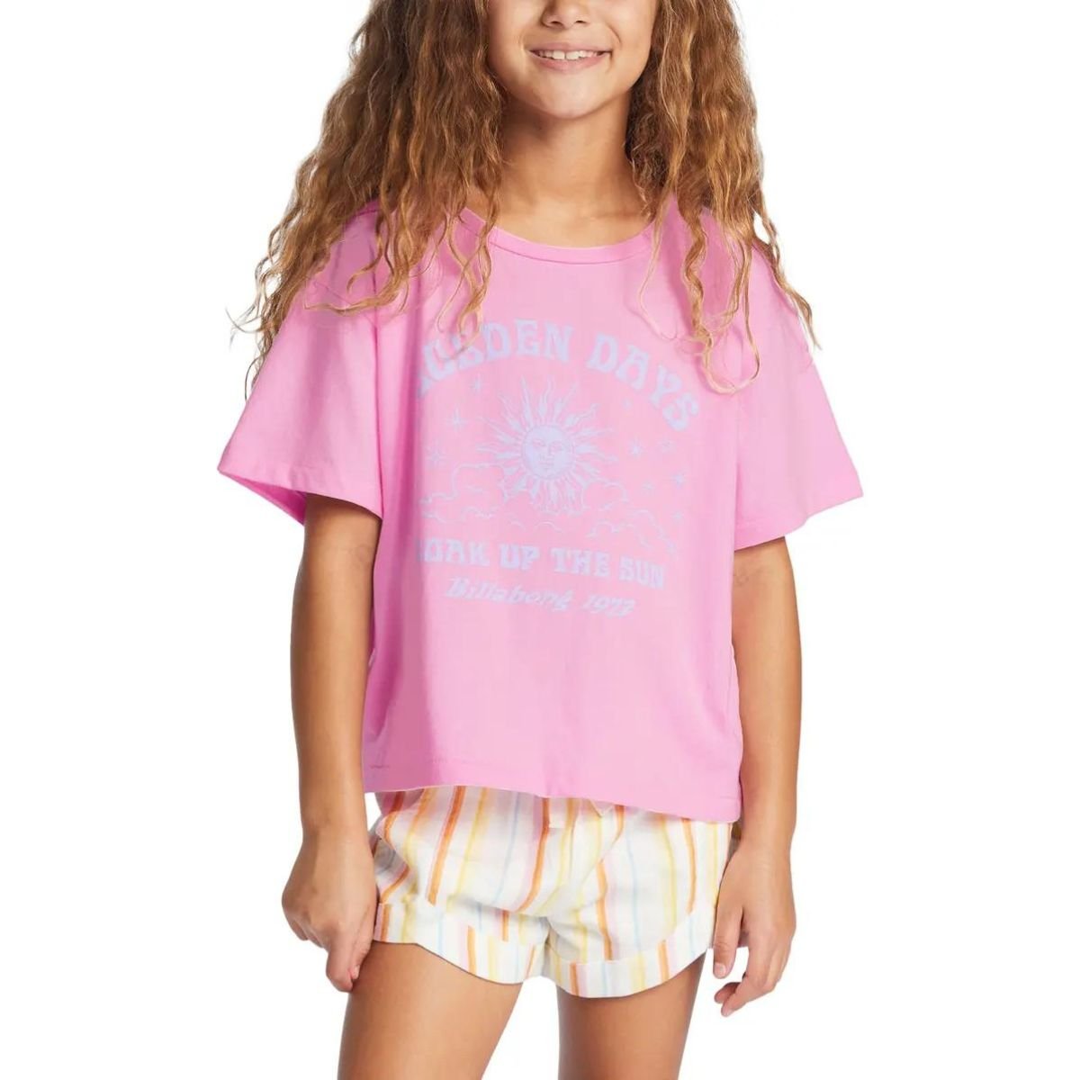 Billabong Girls Sunny Days Tee in Pink Trails - BoardCo