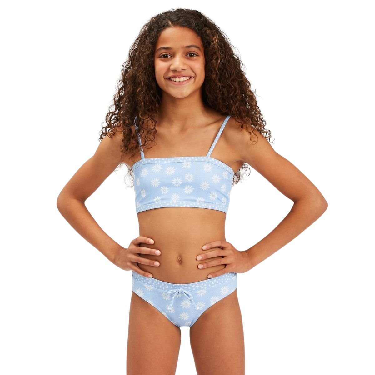Billabong Girls Where To Tank Bikini Set in Sweet Blue - BoardCo