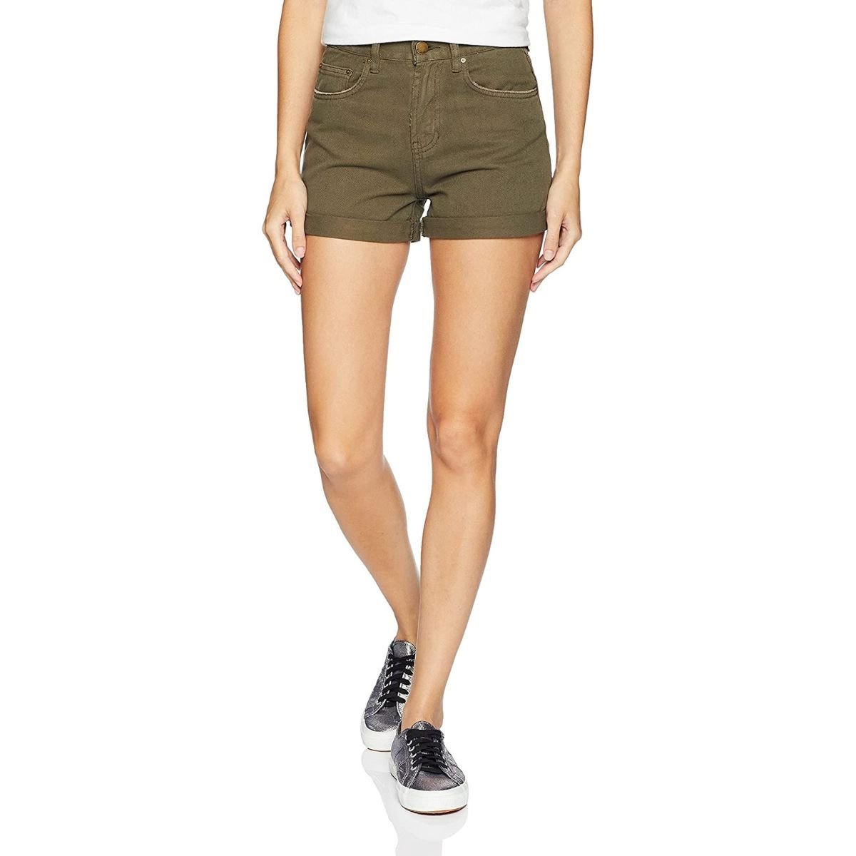 Billabong High Tide Denim Shorts Worn Olive