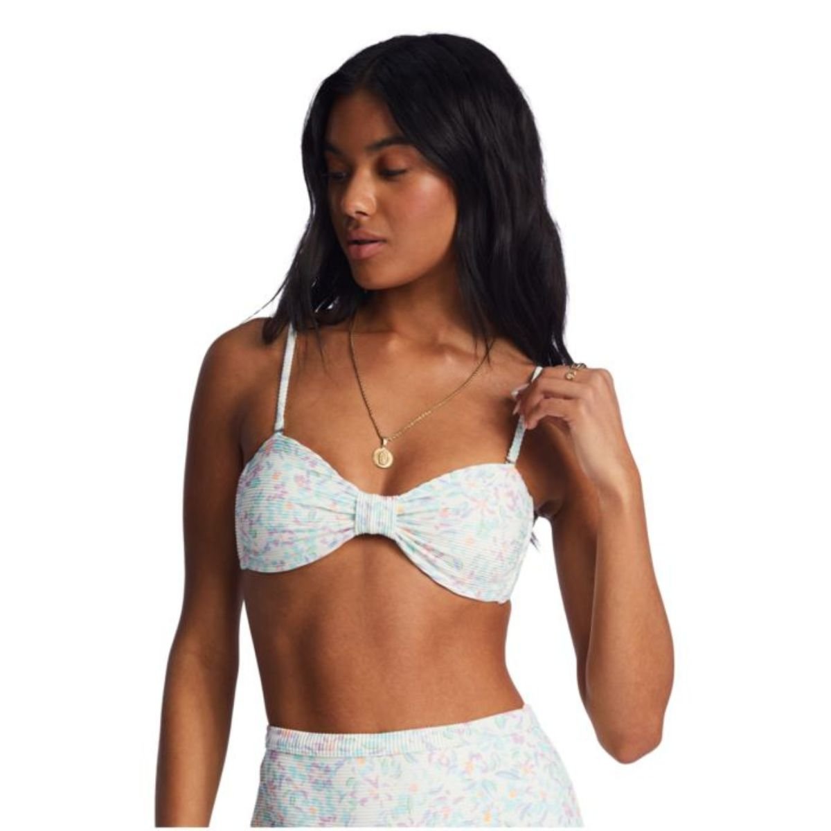 Billabong Sweet Oasis Tanlines Bandeau Bikini Top in Salt Crystal - BoardCo