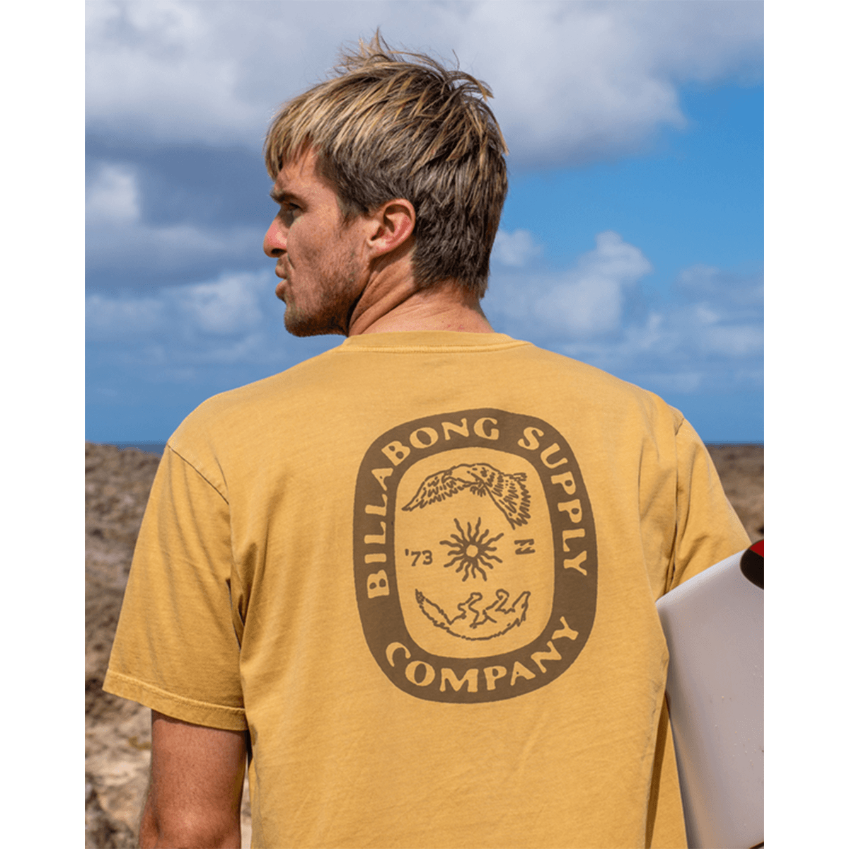Billabong Synergy Wave Washed Tee in Mustard - BoardCo