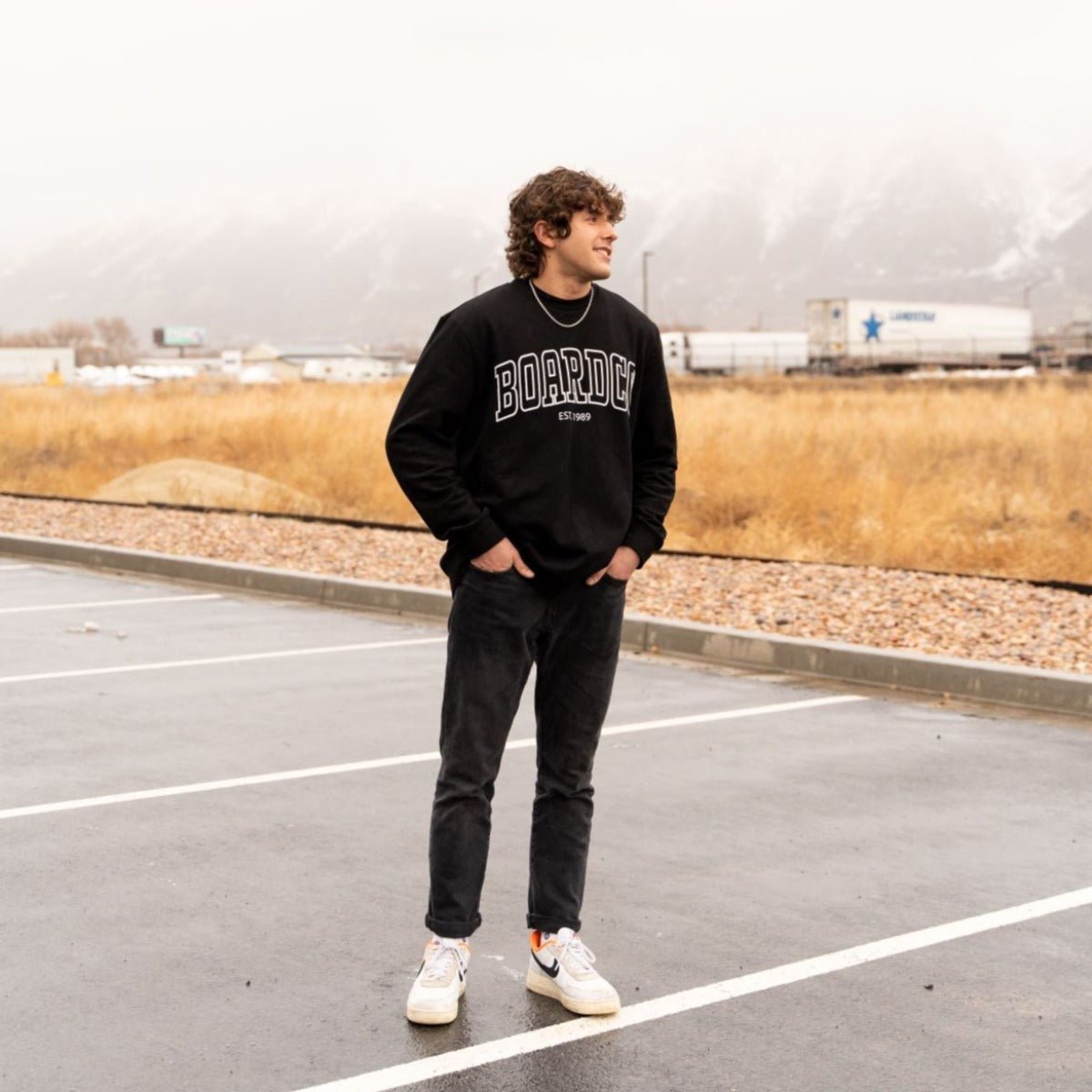 BoardCo Collegiate Crew in Black - BoardCo