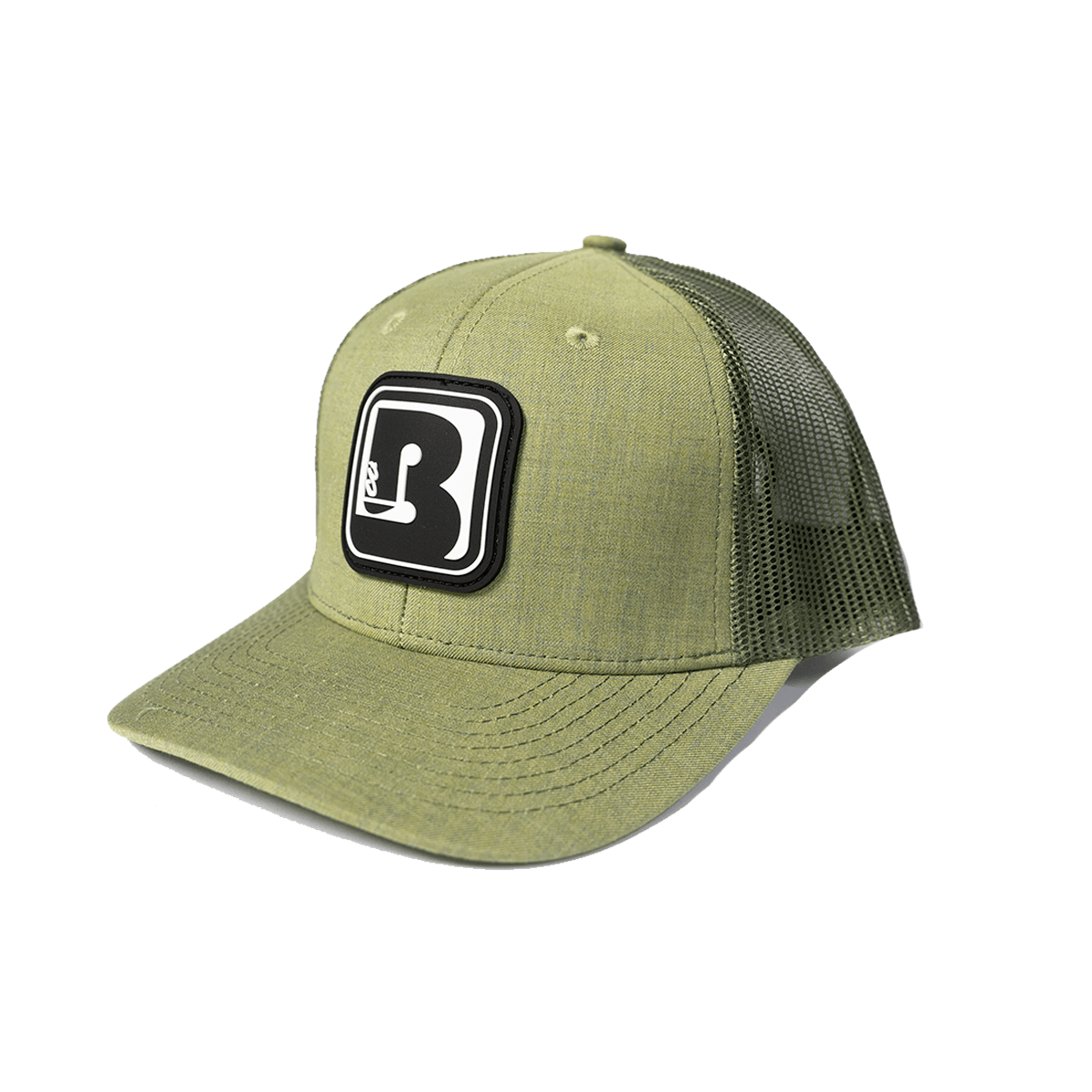 BoardCo Warrior Hat Olive with B Patch - BoardCo