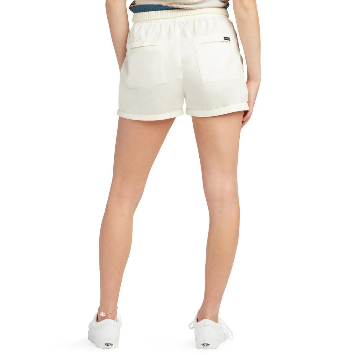 Body Glove Women's Elastic Waist Twill Short in Cream - BoardCo