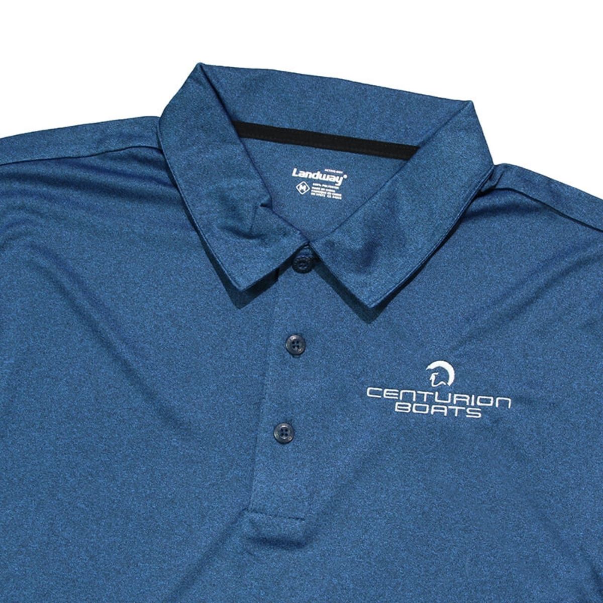 Centurion Boats Vertex Melange Polo in Heather Blue - BoardCo