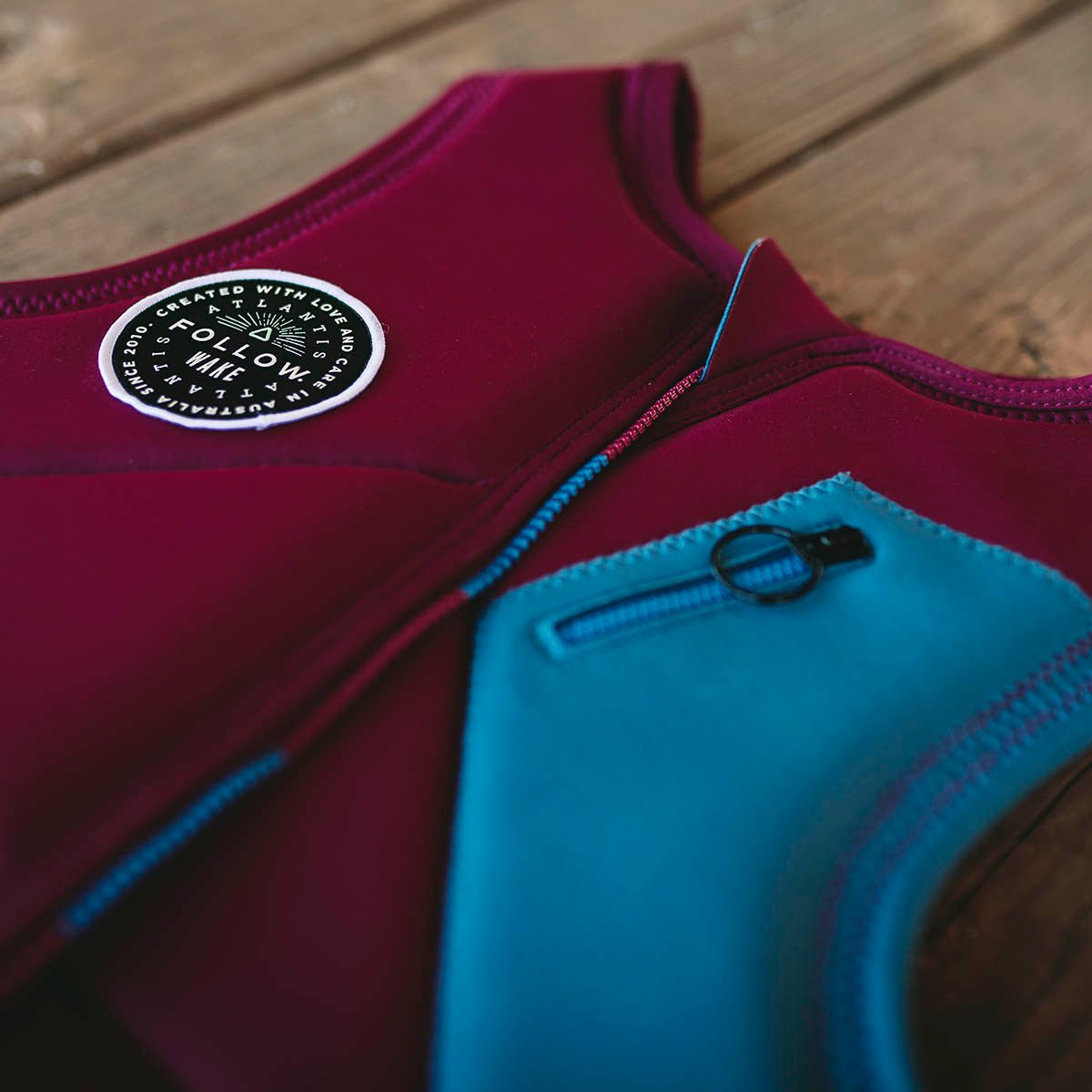 Follow Atlantis Ladies Comp Wake Vest in Burgundy - BoardCo