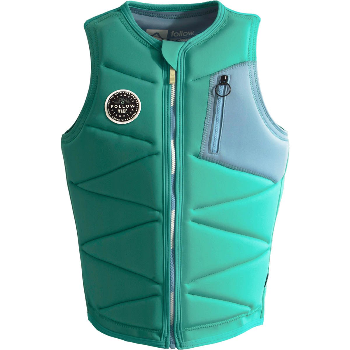 Follow Atlantis Ladies Comp Wake Vest in Teal - BoardCo