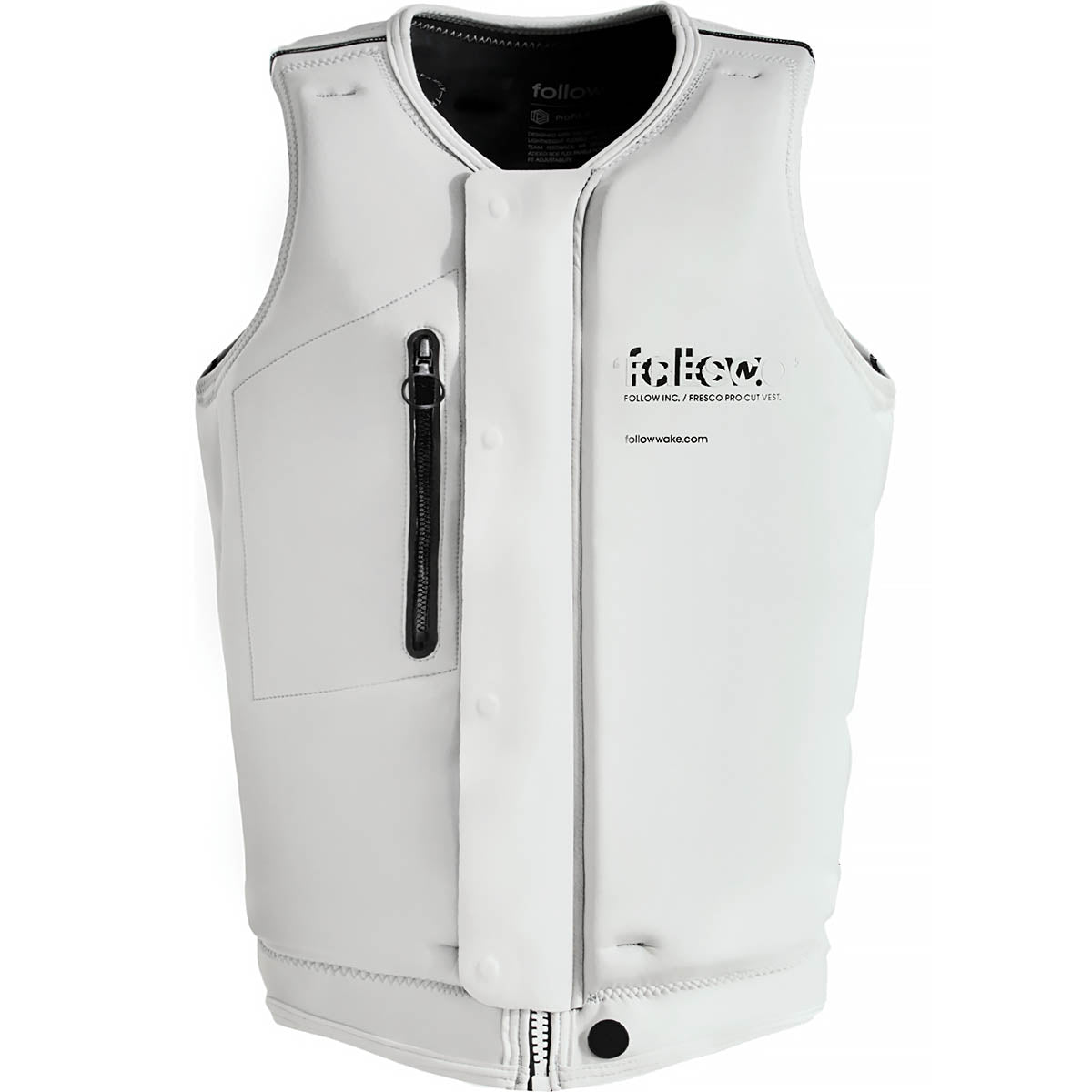Follow Fresco Comp Wake Vest in White - BoardCo