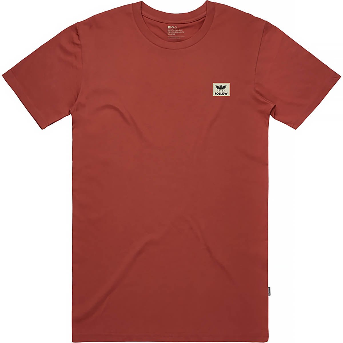 Follow Men's Bat Tee in Dusty Red - BoardCo
