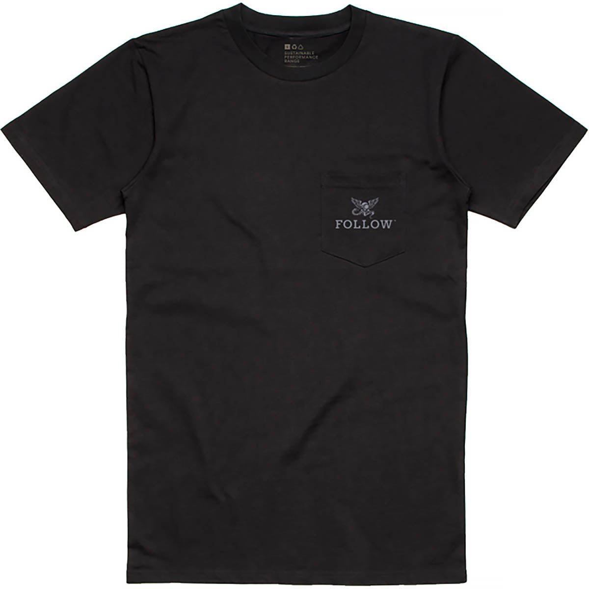Follow Men's Pocket Tee in Black - BoardCo