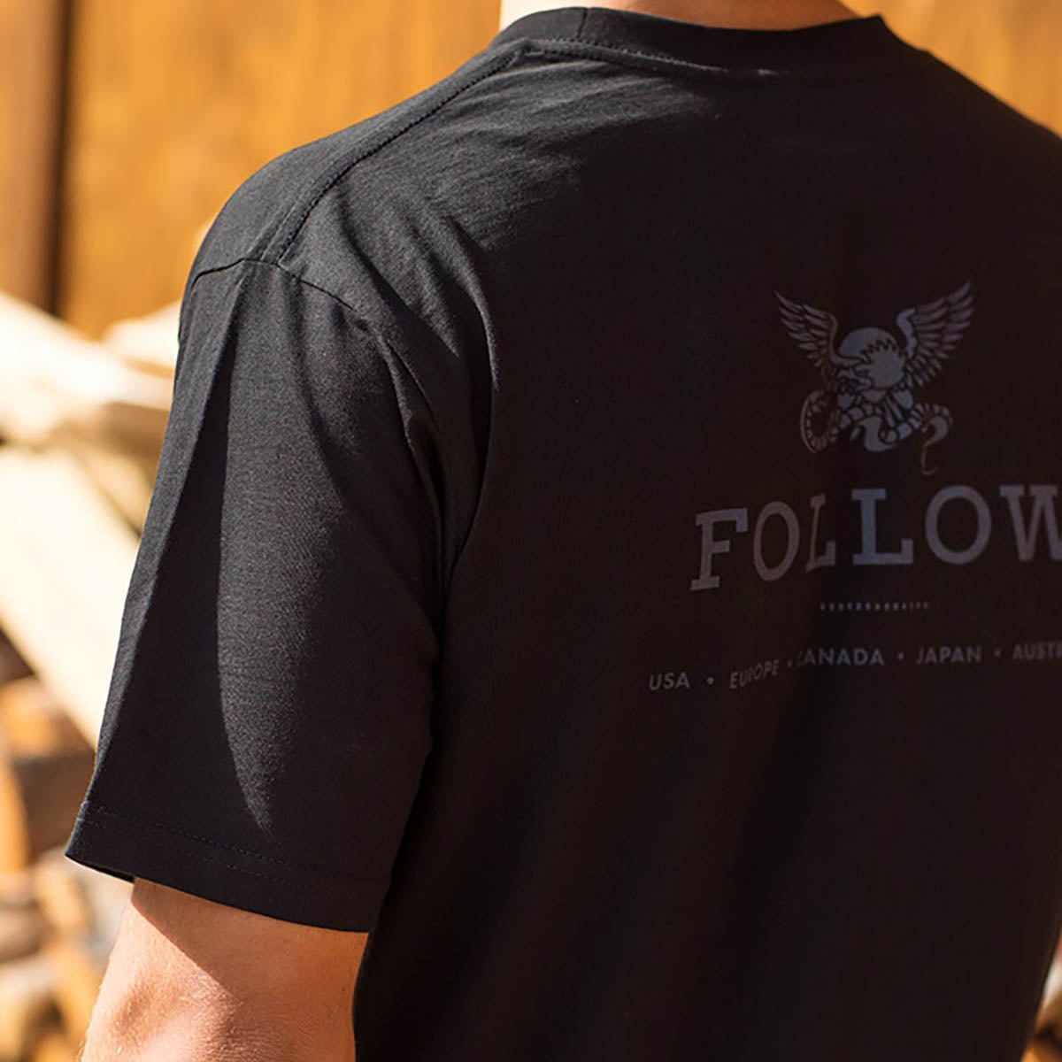 Follow Men's Pocket Tee in Black - BoardCo