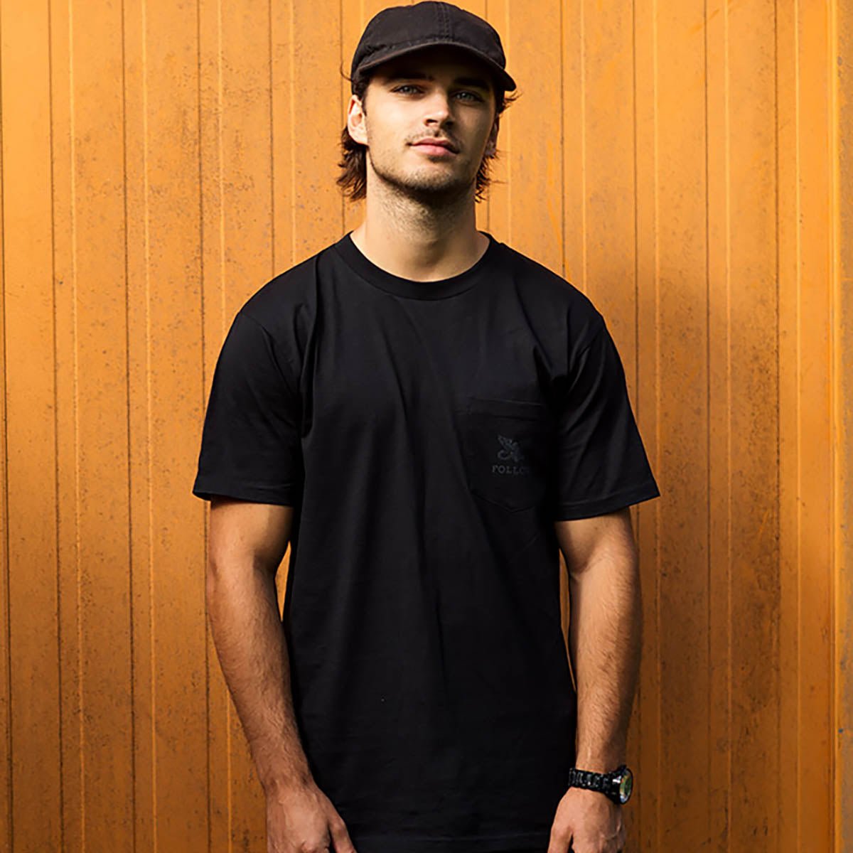 Follow Men's Pocket Tee in Black - BoardCo