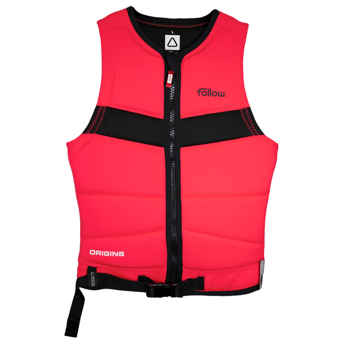 Follow Origin(s) Ladies Comp Wake Vest in Fluro Peach - BoardCo