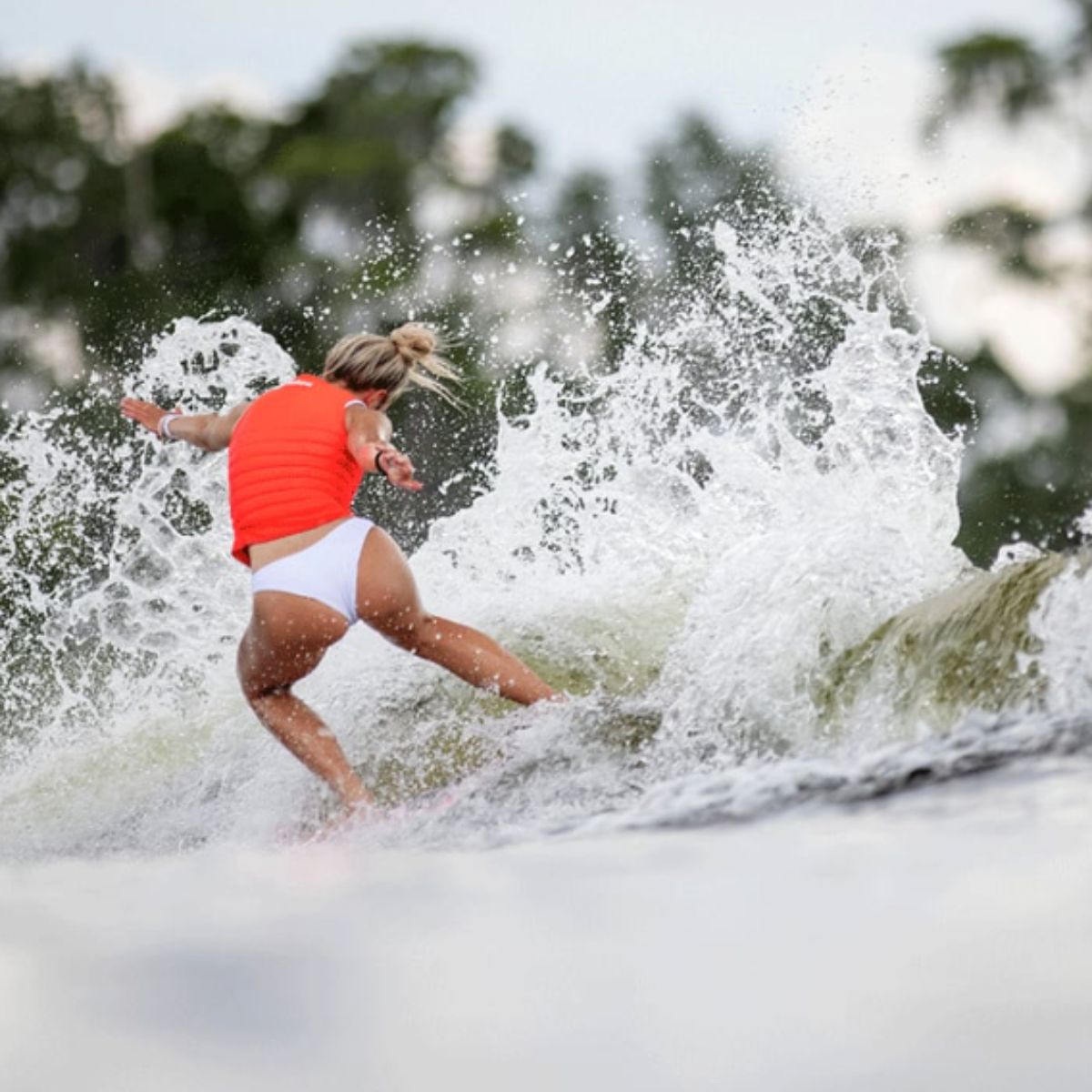 Follow Primary Ladies Comp Wake Vest in Fluro Red - BoardCo