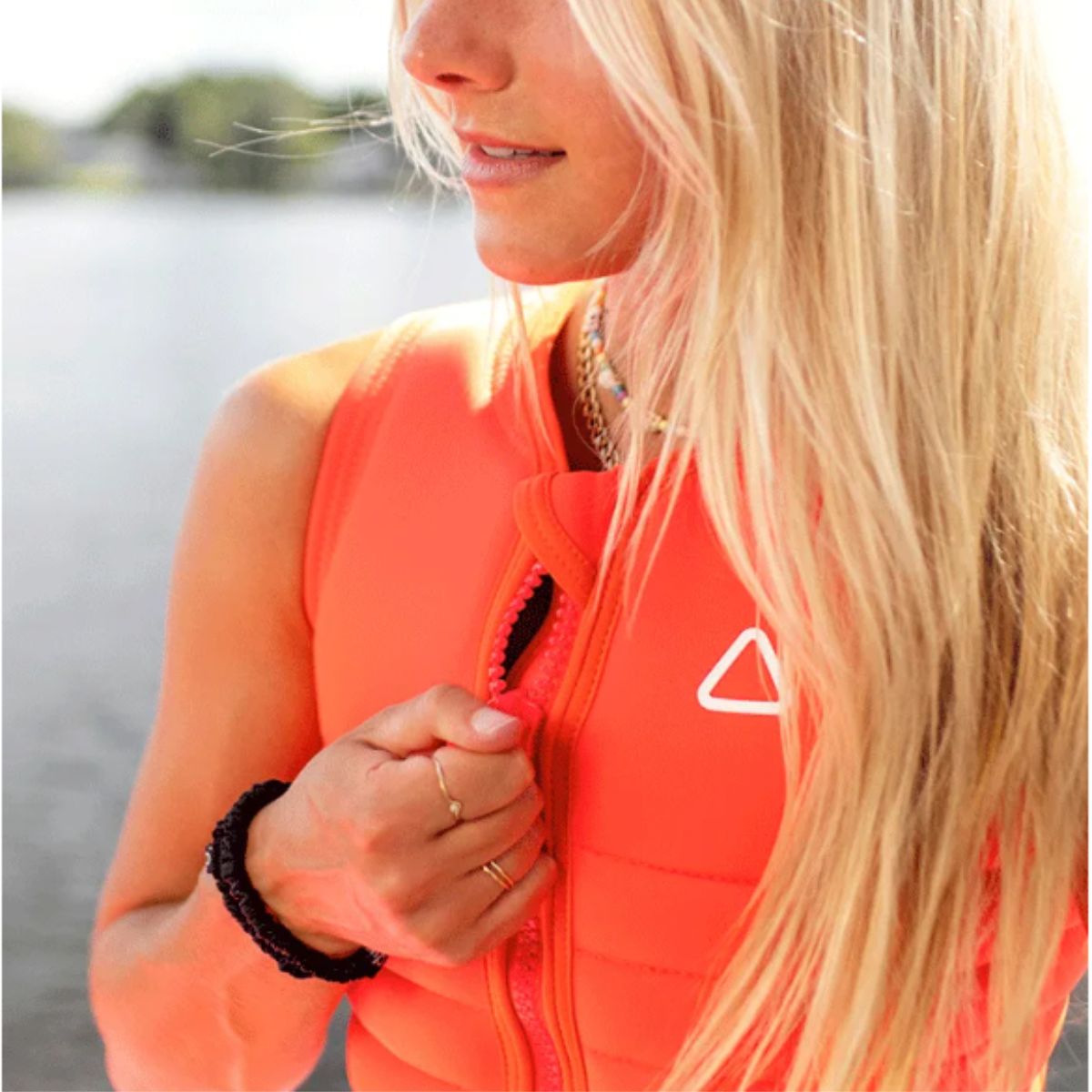 Follow Primary Ladies Comp Wake Vest in Fluro Red - BoardCo