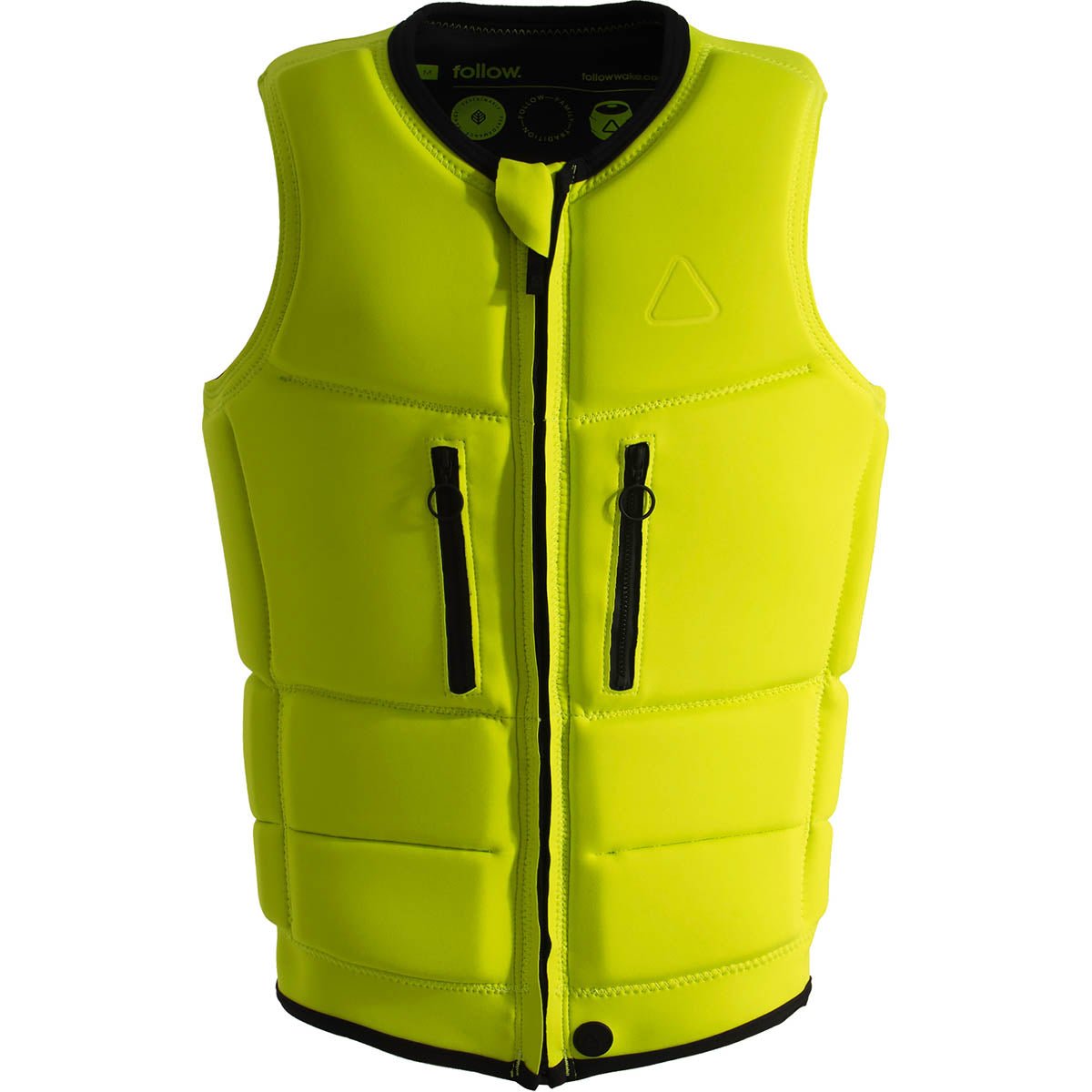 Follow SPR Regular Comp Wake Vest in Yellow - BoardCo
