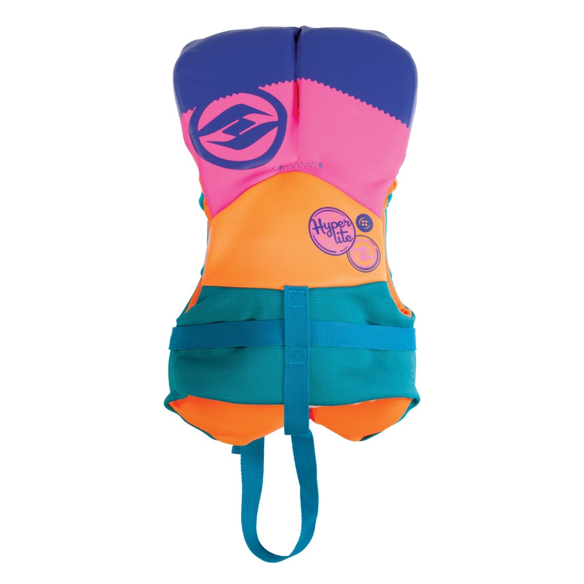 Hyperlite Girls Indy CGA Life Jacket in Aqua / Pink / Orange - BoardCo