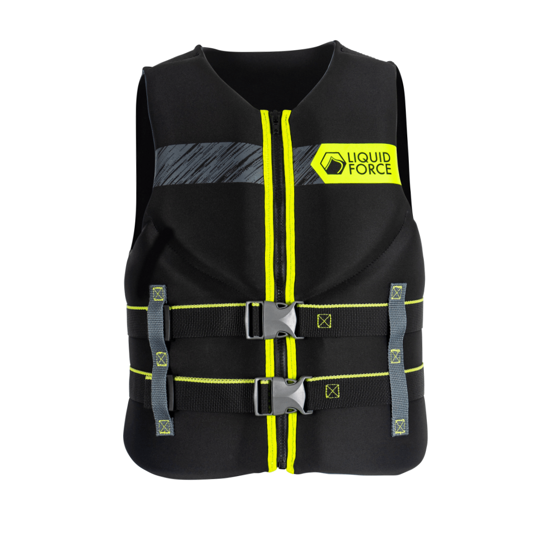 Liquid Force Classic Hinge Men's CGA Life Jacket in Black/Green - BoardCo