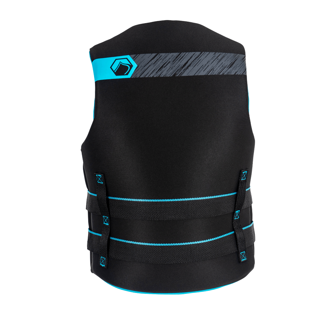 Liquid Force Classic Hinge Women's CGA Life Jacket in Black/Aqua - BoardCo