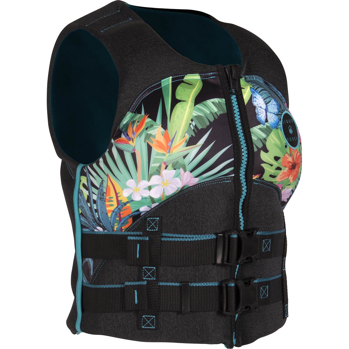 Liquid Force Heartbreaker Women's CGA Life Jacket in Black/Tropical - BoardCo