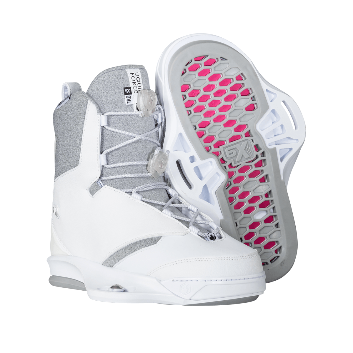 Liquid Force Tao 6X Wakeboard Bindings 2023 in White - BoardCo