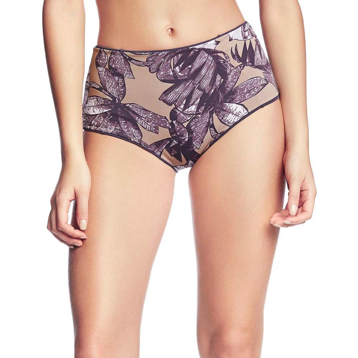 Maaji Blackberry Velvet Bardot Bikini Bottom in Dark Purple - BoardCo