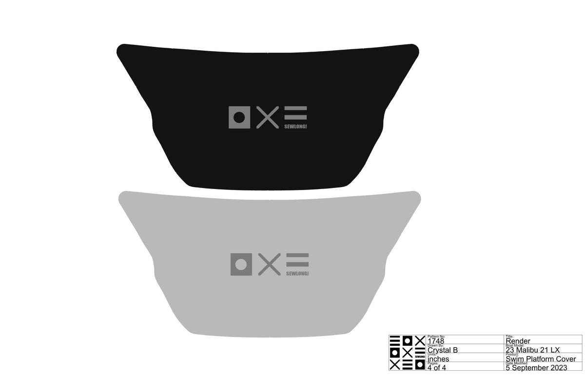 Malibu 21LX no step Swim Platform Cover - BoardCo