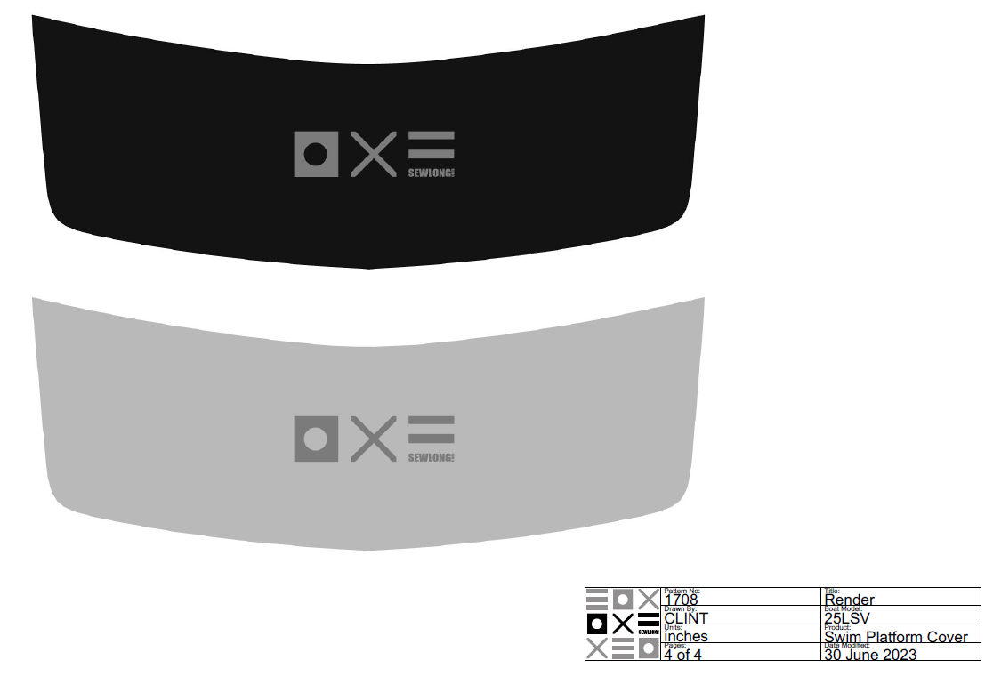 Malibu 25 LSV Swim Platform Cover - BoardCo