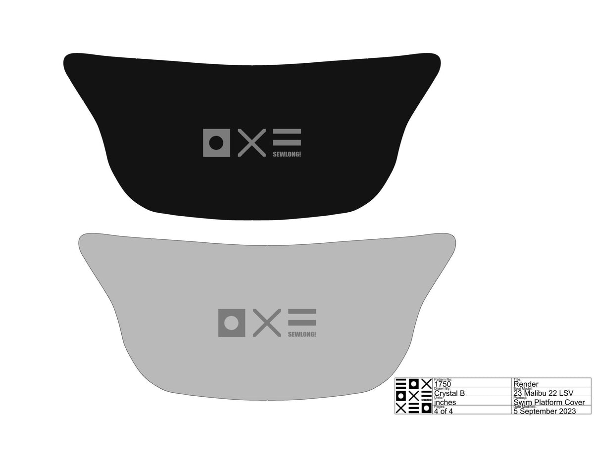 Malibu LSV with step Swim Platform Cover - BoardCo