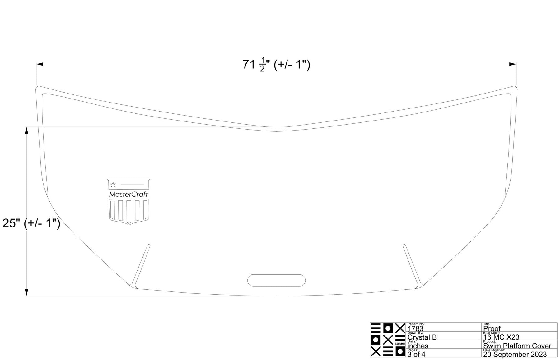 MasterCraft X23 Swim Platfom Cover - BoardCo