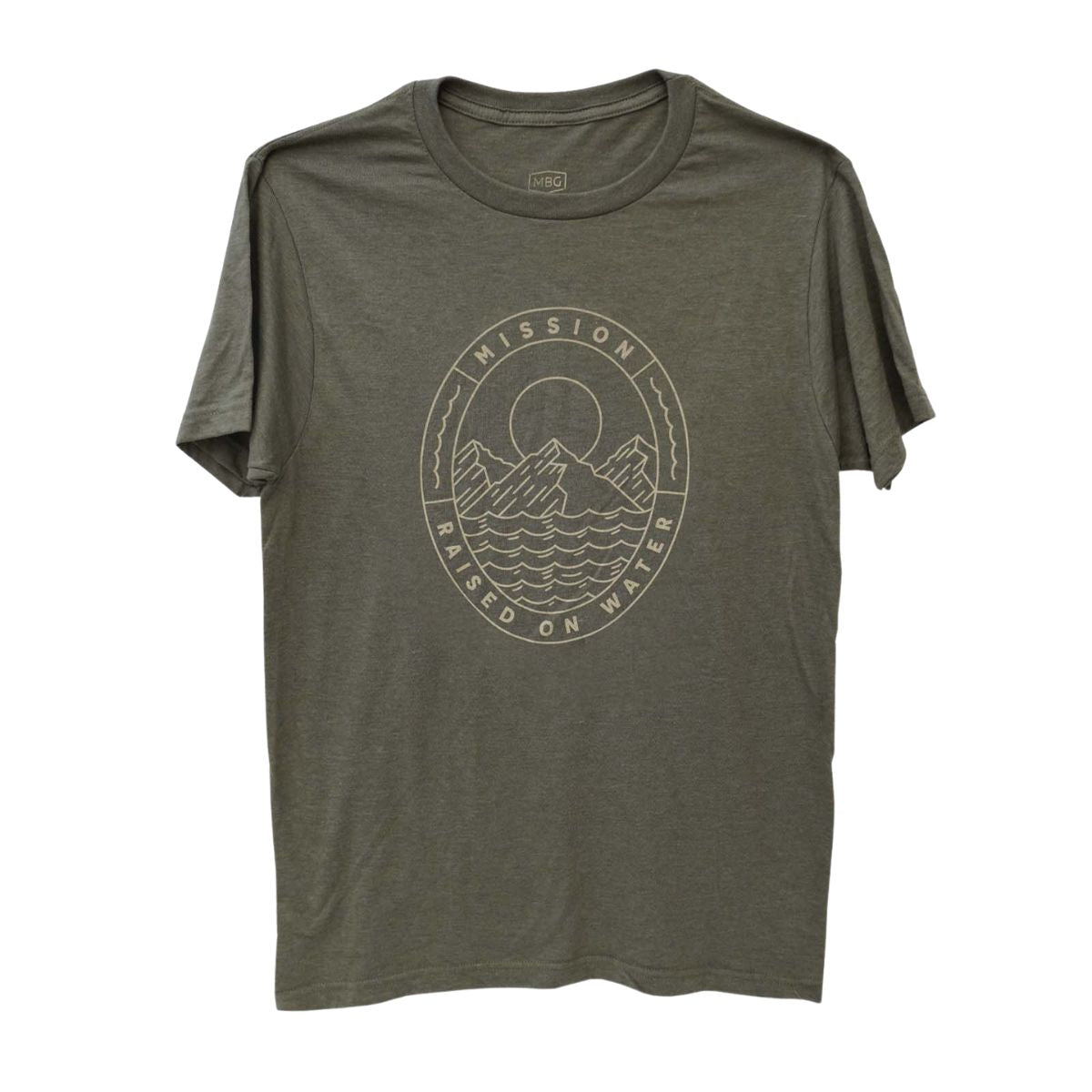 Mission On Water Men's Tee in Olive - BoardCo