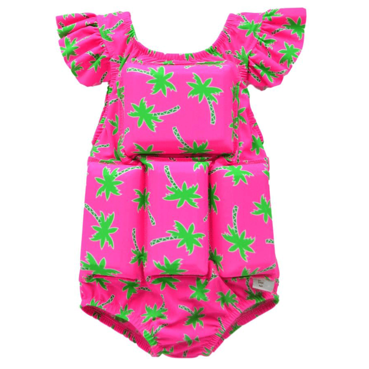 My Pool Pal Girl's Flotation Swimsuit Palm Princess Sleeve - BoardCo