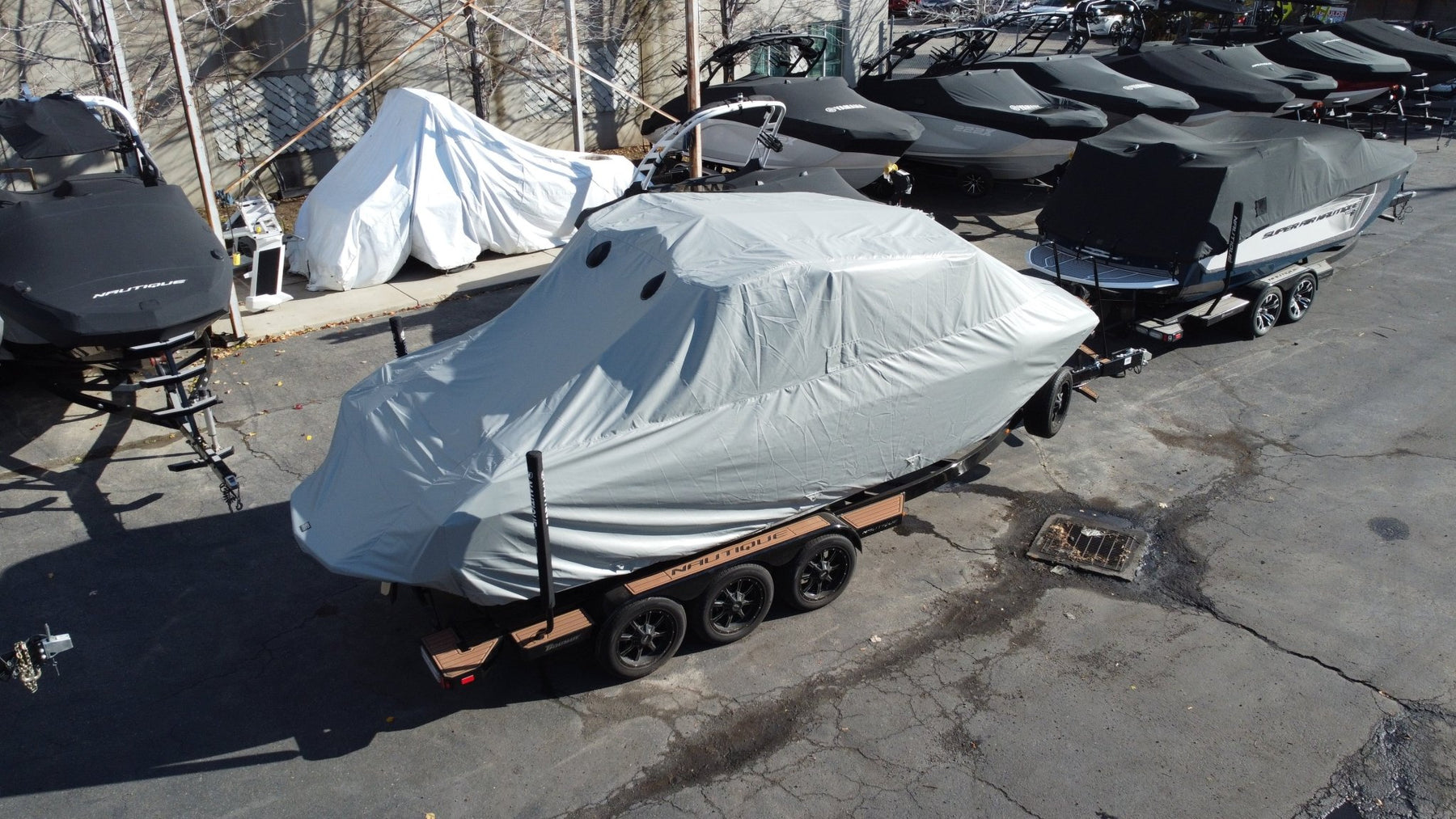 Nautique G23 with Telescoping Tower Double Up Storage Cover - BoardCo