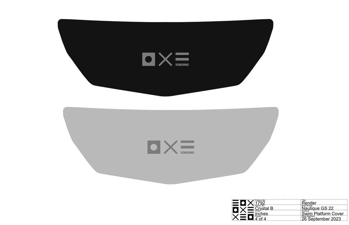 Nautique GS20, GS22, GS24 Swim Platform Cover - BoardCo