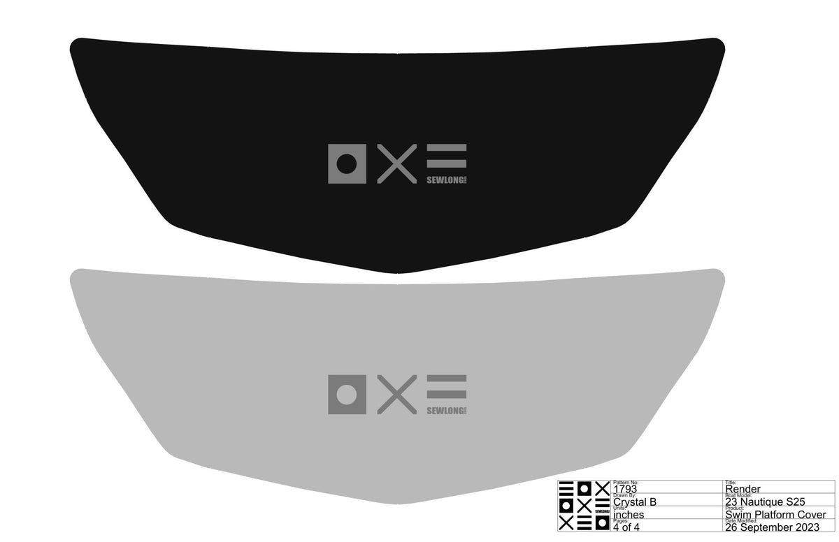 Nautique S with Cup Holder Swim Platform Cover - BoardCo