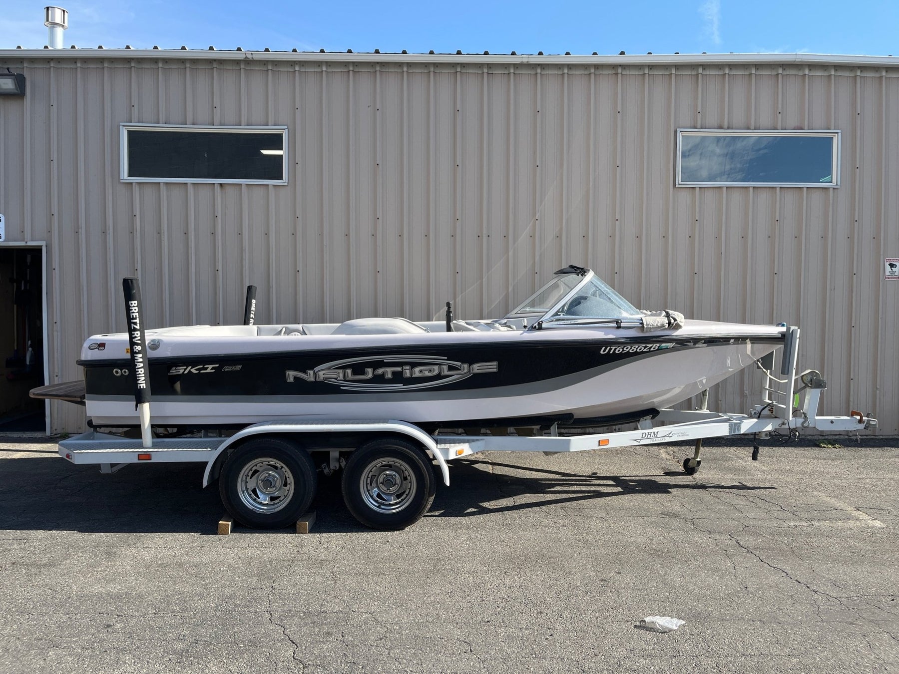 Nautique Ski 196 With Bimini Top Double Up Storage Cover - BoardCo