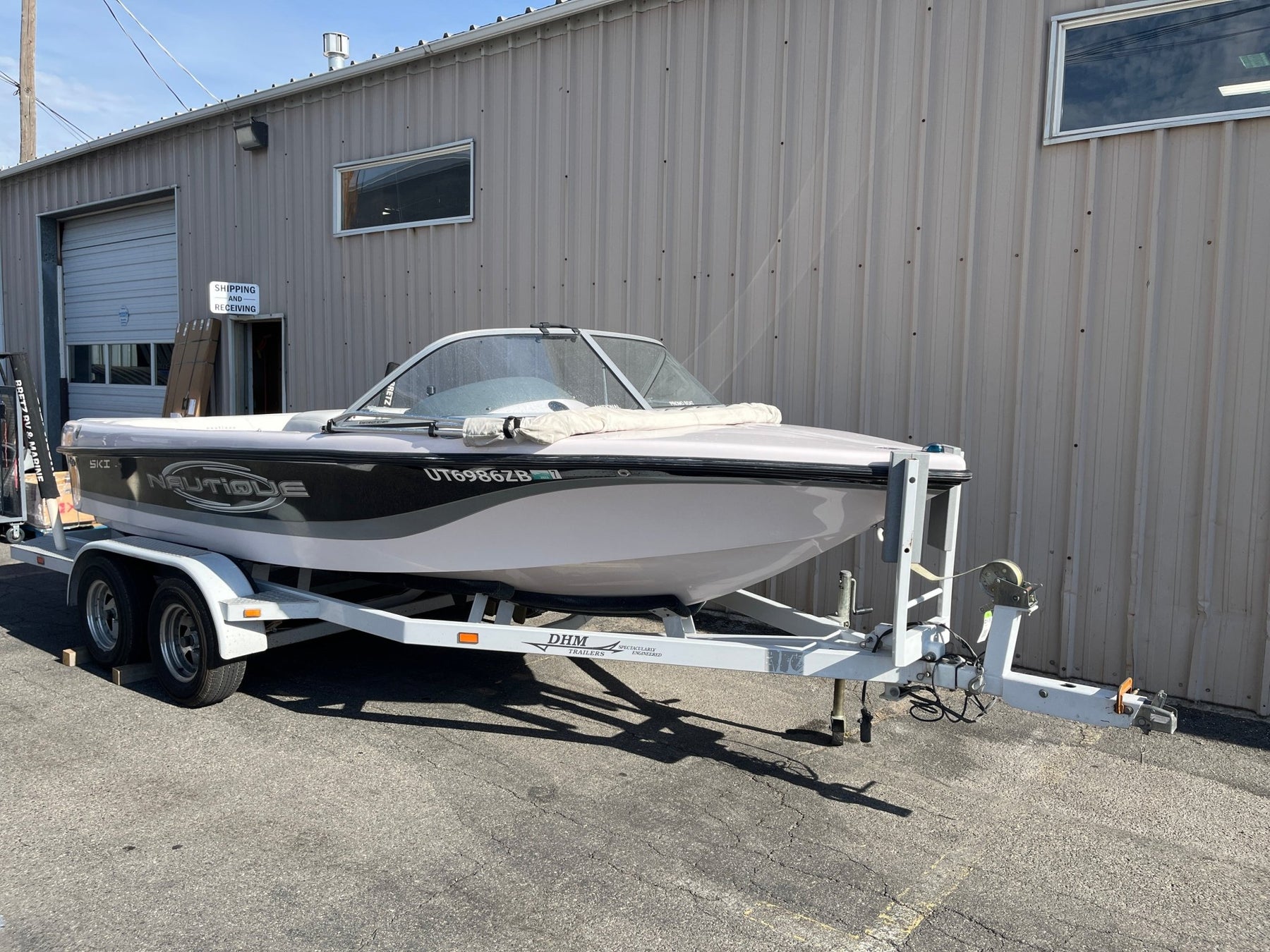 Nautique Ski 196 With Bimini Top Double Up Storage Cover - BoardCo