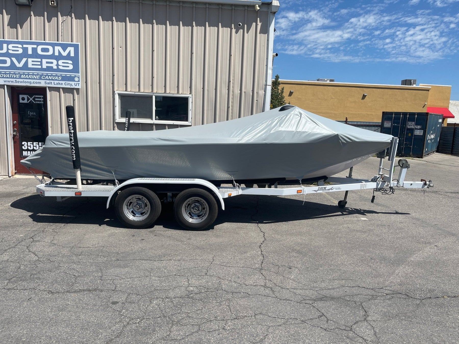 Nautique Ski 196 With Bimini Top Double Up Storage Cover - BoardCo