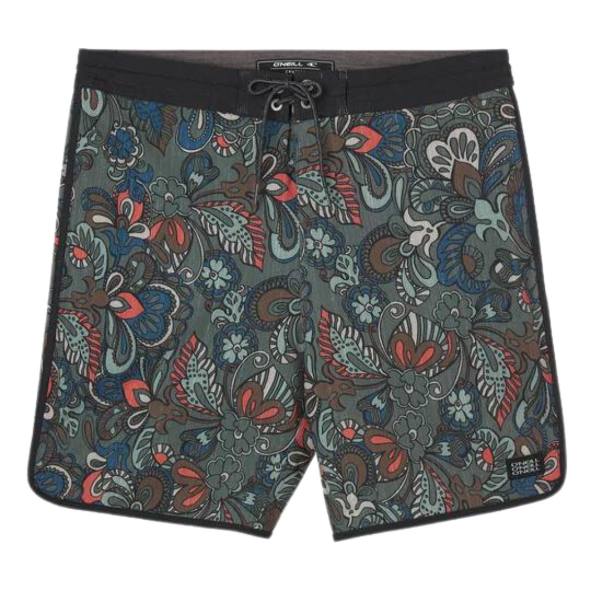 O'Neill Cruzer Scallop 18" Boardshorts in Dark Olive - BoardCo