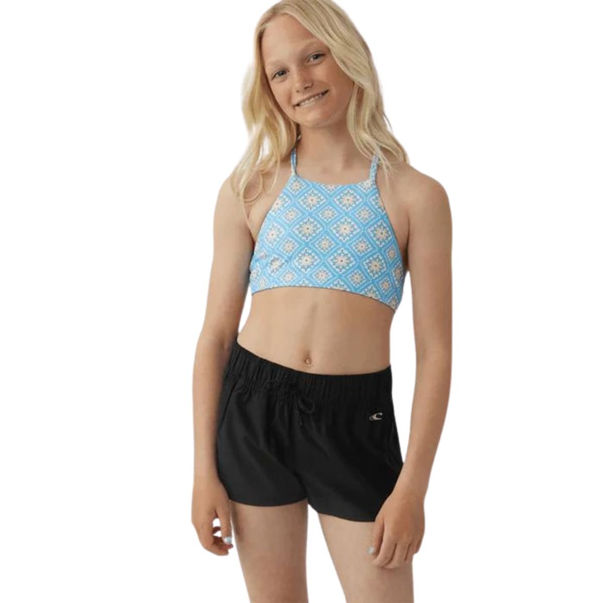 O'Neill Girls Lane Solid Stretch 2" Boardshort in Black - BoardCo