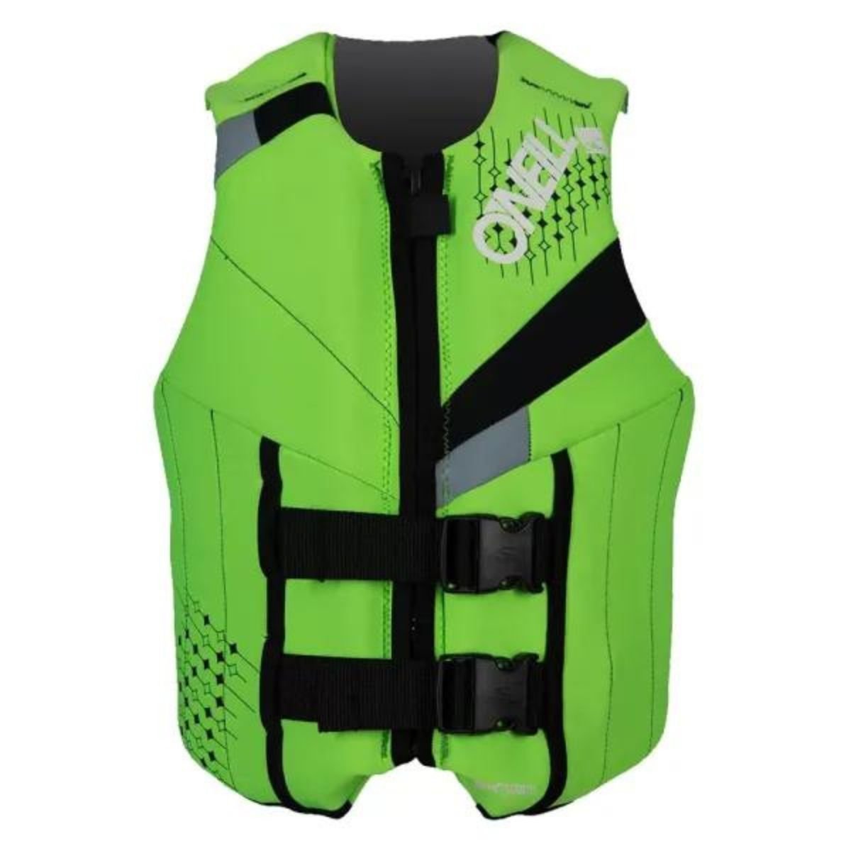 O'Neill Life Vest 2021 Teen Reactor USCG Day Glow Black Flint - BoardCo